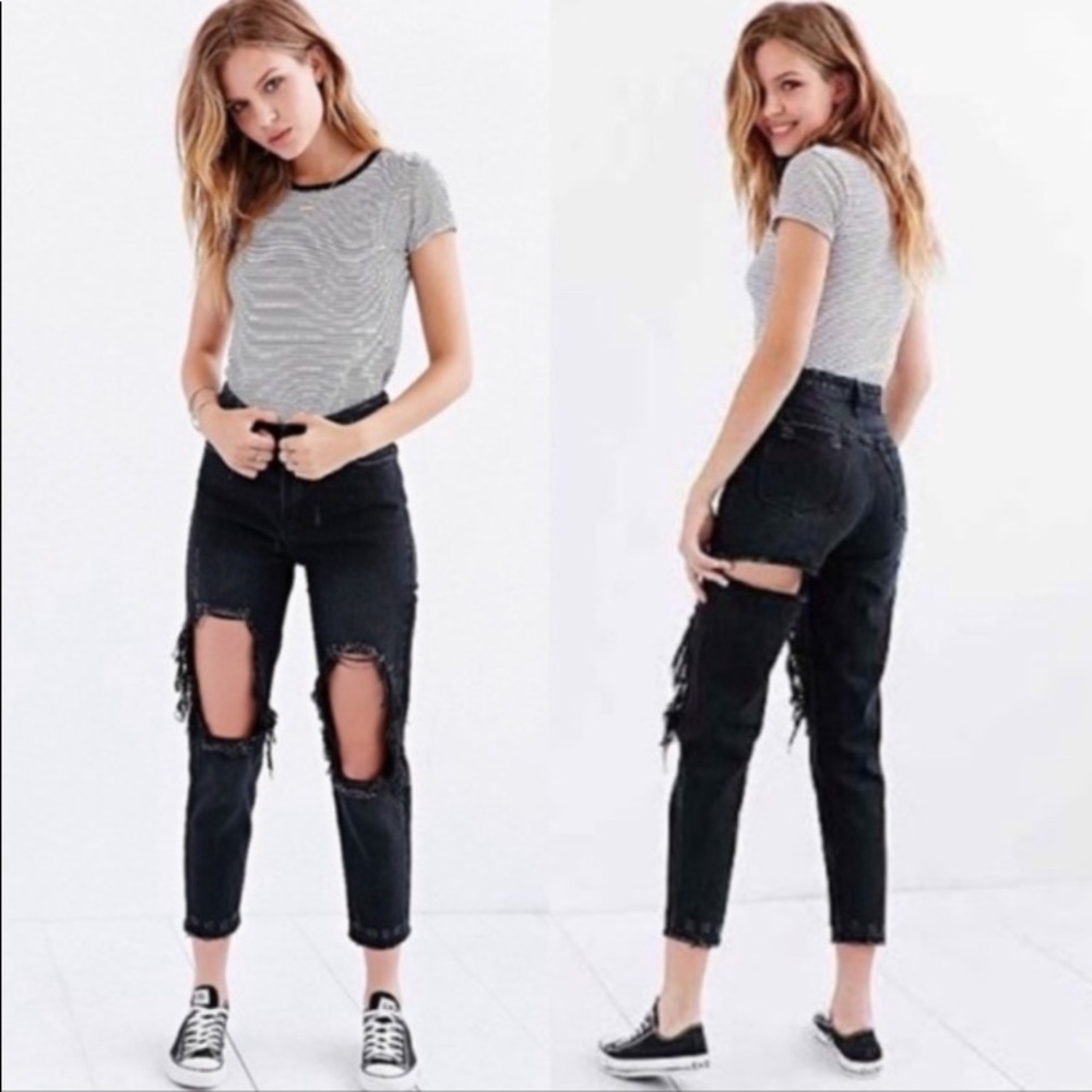 UNIF Black Distressed Women Jeans